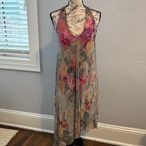 Zara Multicolor Floral Halter Dress